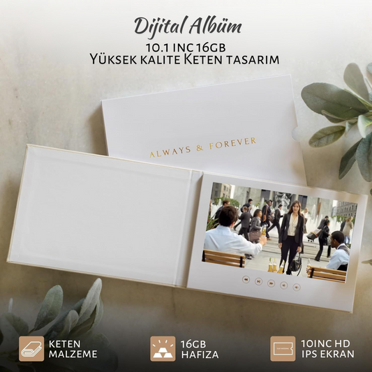 Dijital Albüm 10inc İPS 4 Gb Premium Keten