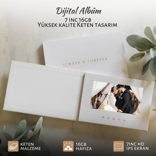 Dijital Albüm 7inc İPS 4 Gb Premium Keten