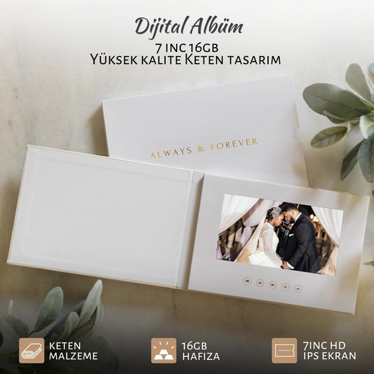 Dijital Albüm 7inc İPS 4 Gb Premium Keten