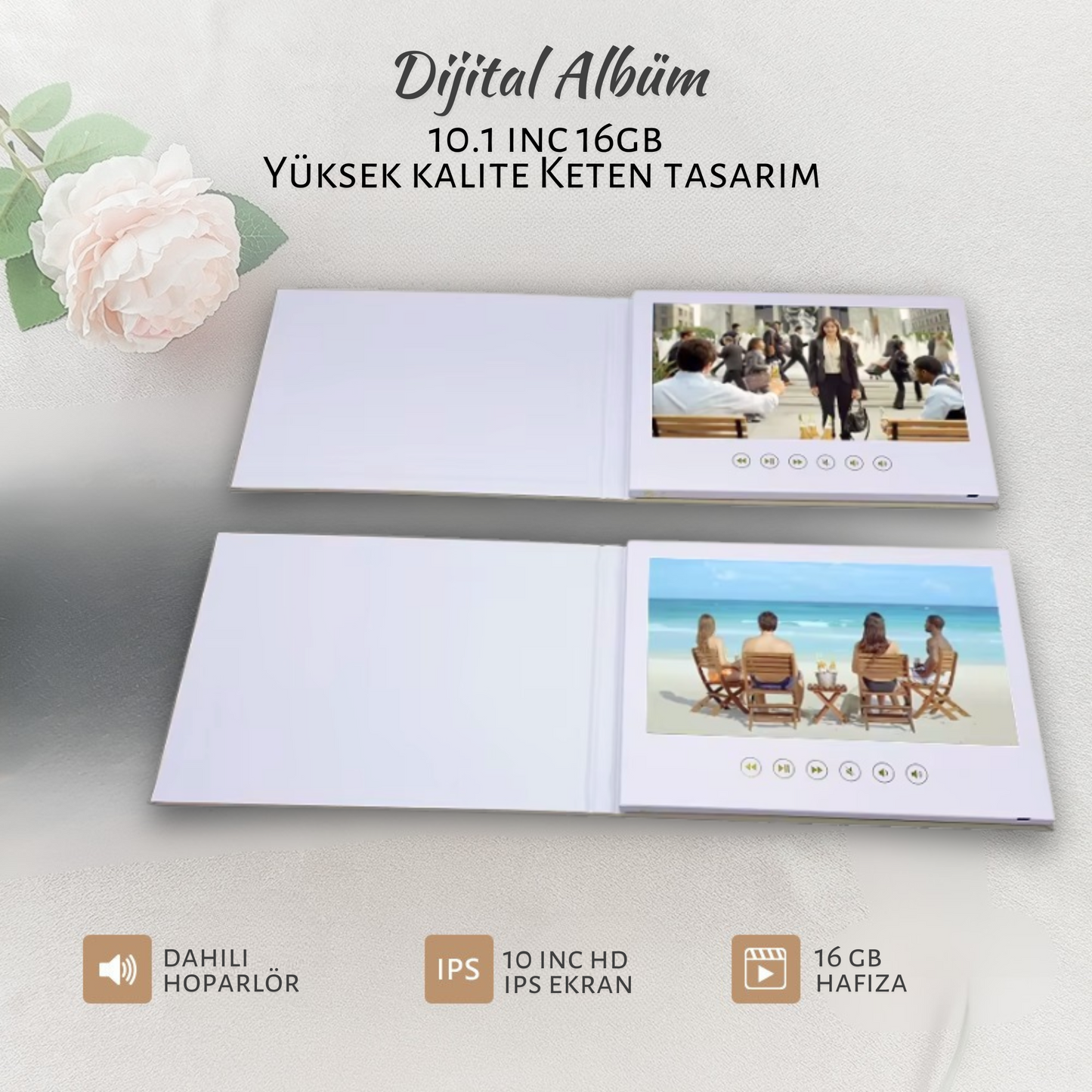 Dijital Albüm 10inc İPS 4 Gb Premium Keten